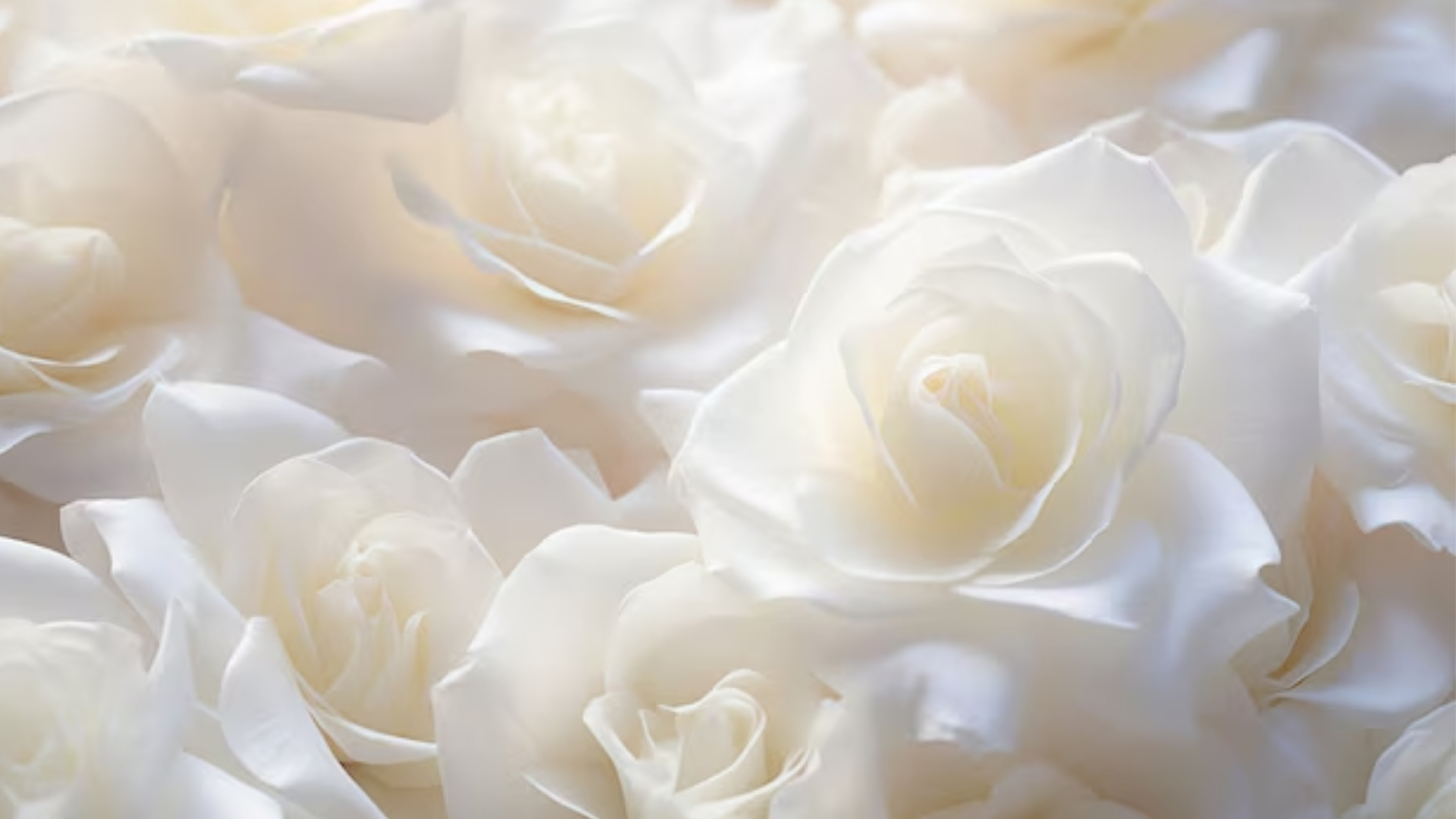 Close up of white roses symbolising purity and the Innocent archetype in branding