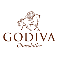 Godiva Chocolatier logo symbolising indulgence, passion, and romantic luxury.